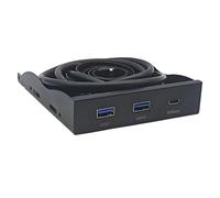 IJSDNVJNDX 3.5 Inch Desktop Floppy Bay Front Panel with 2 X USB 3.0 Type-A & 20Gbps Type-C Connector for PC Computer Case