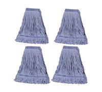 IJSDNVJNDX 4 Pack Heavy Duty Mop Head 4pcs Mop Head Replacement Looped End String Cotton Mop Head Replacements,String Mop Head for Home, and Kitchen,Washable 4-Ply Cotton Blend Looped End Wet Mop R