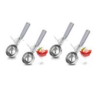 IJSDNVJNDX 4Pcs 4oz Release Cookie Scoops Ice Cream Scooper with Trigger Release Portion Scoop Stainless Steel for Portion Control