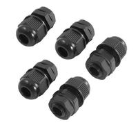 IJSDNVJNDX 5 Pcs Black Plastic Waterproof x 1.5 3.0-6.5mm Diameter Cable Gland