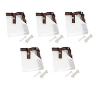 IJSDNVJNDX 5pcs 8X10 FT Clear Waterproof Tarps Heavy Duty Outdoor Garden Rainproof Covering,Clear Vinyl Tarp with Grommets