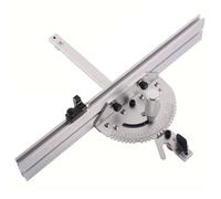 IJSDNVJNDX Aluminum Push Ruler Bandsaw Inverted Trim Adjustable Angle Disc Slide Push Handle Woodworking DIY Auxiliary Tool 410mm