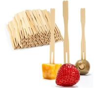 IJSDNVJNDX Bamboo for Charcuterie 500pcs Disposable Appetizer Fork, Mini Forks for Appetizers, Cocktail Forks for Weddings