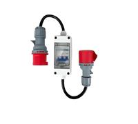 IJSDNVJNDX C16 CEE Adapter 32A Male to 16A Female 3-Phase, 380-415V, 5-Pin H07RN-F 5G 2.5 Mm2 Cable, IP44 Waterproof with- Switch