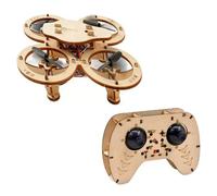 IJSDNVJNDX DIY Wooden RC Quadcopter Kit Educational Physics Engineering Remote Control Hand-Built Drone Model