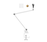 IJSDNVJNDX Foldable Mic Suspension Arm 360° Rotatable Microphone Boom Arm Microphone Bracket White