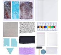 IJSDNVJNDX Gelatin Plate 5x7 Inch Gel Printing Plate Kit Mesh Fabric, Printmaking Paper& Acrylic Paint- Essential Tools for Beginners