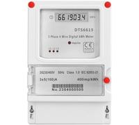 IJSDNVJNDX LCD Digital Meter 5-100A 380V 3-Phase 4-Wire KWh Power Consumption Electricity Measurement 35mm DIN Rail Mounting