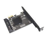 IJSDNVJNDX PCIE SATA 1X to 6 Ports SATA 3.0 PCI E Controller Pci Express Multiplier Expansion Card 6Gbps Add on Card Riser