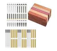 IJSDNVJNDX Pen Kit for Woodturning-for Woodturning 10-Pack in Titanium-Silver Included with 20 Piece Hardwood Turning Blanks Lathe Accessories