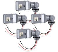 IJSDNVJNDX Photocell Sensor 120VAC 50/60 Hz 4 Pack for Outdoor Lights, IP54 Rating Swivel Mount, Dusk to Dawn Functionality