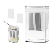 IJSDNVJNDX Strainer with Fine Mesh Bag & Lid 1100ml Multi Yoghurt Maker for Thick Greek Yogurt, Soybean Milk, Kefir, Berries, Soup, Fruit Juice, Coffee