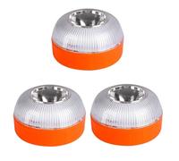IJSDNVJNDX V16 Emergency LED Flash Light 3 Pieces White& Yellow Warning Lamp with Magnet Base for Traffic Safety