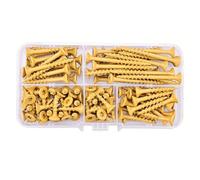 IJSDNVJNDX Wood Fasteners 1 Set 200Pcs Coarse Thread Deck Self Drilling Screws Star Flat Head Rustrust Prevention Repair Tools