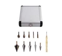 IJSDNVJNDX Wood& Plastic for DIY Compatible 5 Pack Step Drill Bit& 5 Pack Countersink Drill Bit Set, 50 Sizes HSS Titanium Coated Bits