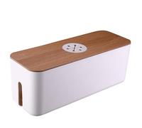 IJSDNVJNDX Wooden Cable Storage Box Power Cord Storage Box Dust-Proof Charger Socket Storage Box Household Cable Winder StorageBoxC