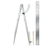 IJSDNVJNDX Woodworking Compass Geometry Tool - Professional Locking Drafting Compass with Pencil Holder 200mm