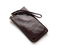 IJUN Handmade Vintage Long Wallet for Men - Full Grain Vegetable Tanned Cowhide Leather
