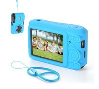 IJYHZKE Camera Silicone Case Compatible with Kodak PIXPRO FZ45 Digital Camera - Shockproof, Anti-Slip Protective Cover with Wrist Strap, Precise Cutouts, Dustproof & Scratch-Resistant (Blue)