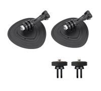 IJYHZKE Flexible Adhesive Mount for DJI OSMO Action 6, and Helmet - Universal Strong Sticky Base with 1/4 Inch & 3-Claw Adapter, Holds Up to 2kg (2x Adhesive Mounting Bracket Sets)