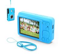 IJYHZKE Silicone Protective Case for Kodak PIXPRO FZ55 Digital Camera, Shockproof, Anti-Scratch, Non-Slip Grip Cover with Wrist Strap (Blue)