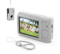 IJYHZKE Silicone Protective Case for Kodak PIXPRO FZ55 Digital Camera, Shockproof, Anti-Scratch, Non-Slip Grip Cover with Wrist Strap (Gray)