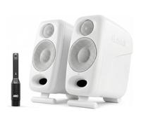 IK Multimedia iLoud Micro Monitor Pro - Pair - 2-Way bi-amped, highly portable, digitally controlled compact reference studio monitors. X-MONITOR. Incl. ARC calibration mic. White.