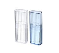 IKAAR 2Pcs Plastic Storage Box Small Storage Box with Lids Mini Transparent Travel Containers Box for Collecting Small Items Beads, Jewelry, Toothpick, Cotton Swab