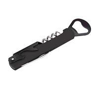IKAAR Corkscrew Multifunctional 4 in 1 Can Opener Wine Bottle Opener Stainless Steel Beer Bottle Opener and Foil Cutter Kitchen Drinking Bar Tools Black