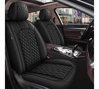 IKABEVEM Car Seat Covers Full Set Fit for Kia Seltos 2021-2025 2026: 5 Seat Auto Interior Accessories, Waterproof Faux Leather Vehical Car Seat Cushions Cover（Black