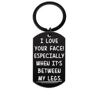 Ikacvb Funny Keychain for Boyfriend, Men's Anniversary Birthday Gifts, Stainless Steel Key-chains, Black