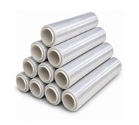 iKaku 12 Pack Clear Colour Stretch Film 400mm X 210M Each 23 Micron High Strength 750G Pallet Wrap Packaging Film