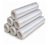 iKaku 6 Pack Clear Colour Stretch Film 400mm X 210M Each 23 Micron High Strength 750G Pallet Wrap Packaging Film