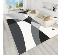IKALIFE Geometric Rugs Living Room - 200x300 cm Upgraded 10mm Thick Sponge Large Washable Area Rugs, Non Slip Low Pile Floor Carpet for Bedroom Lounge Office Front Room, Modern Living Room Carpets