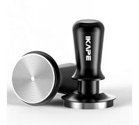 IKAPE 51mm Espresso Tamper, Premium Barista Coffee Tamper with Calibrated Spring Loaded, 100% Flat Stainless Steel Base Tamper for Espresso Machine(Black)