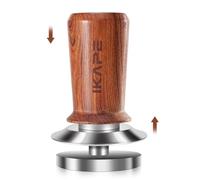 IKAPE 53.3mm Espresso Coffee Tamper, Spring-Loaded Calibrated Tamper with Premium Stainless Steel, Newly Upgraded Walnut Tamper Compatible with 54 Breville Espresso Machine Bottomless Portafilter