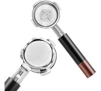 IKAPE 54MM Bottomless Naked Portafilter Black, Suitable for 54MM Breville Barista Series BES870/880 Machine & Solis Barista Machines (Included 18g Capacity Filter Basket)