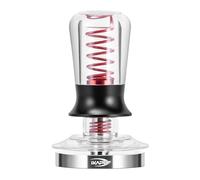 IKAPE 58.3MM Ace Transparent Espresso Coffee Tamper, Premium Barista Coffee Tamper with Calibrated Spring Loaded, 100% Flat Stainless Steel Base Tamper for Espresso Machine(New Upgrade)