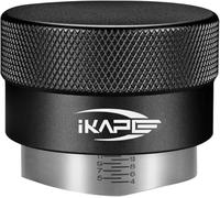 IKAPE Coffee Products, 51MM Coffee Distributor, Gravity Adaptive Espresso Distributor Fits All 51MM Espresso Portafilter, Compatible with 51MM Delonghi Bottomless Portafilter (Black)