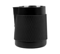 IKAPE Espresso Milk Pitcher, 15.04/450ml Milk Frothing Jug without Handle, Espresso Steaming Pitcher with Sharp Spout for Espresso Barista Tool(black)
