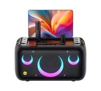 Ikarao Break X1 Karaoke Machine with Touch Screen 13.3" 800W Bluetooth Speaker, 2 Wireless Microphones and LED Lights - Perfect for Parties, Family Evenings and Events with Modern Design