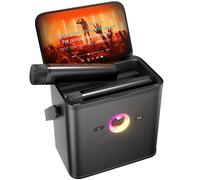 Ikarao Karaoke Machine for Adults Kids, with Lyrics Display Screen, WiFi Connect to YouTube & Karaoke App, 2 EQ Autotune Wireless Microphones Portable Karaoke PA System for Home Family Party Camping