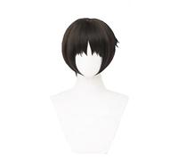 Ikari Shinji Cosplay Wig Ikari Brown Black Short Heat Resistant Synthetic Hair Peluca Anime Wig