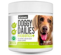 iKARMEL Doggy Dailies Probiotics for Dogs | Canine Supplements for Digestive and Immunity Support | Skin Health and Itch Relief | Vitamin Treats for