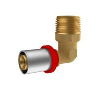 IKARO Curved Male Press Fitting 1/2 - D.20x2 -Pack