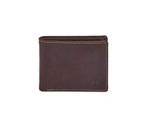 IKARUS Denali Full Grain Genuine Leather Bi-Fold Wallet for Men (7004), Brandy, Two Fold Wallet