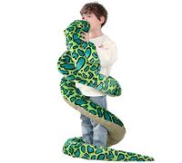 IKASA 270cm Giant Snake Stuffed Animal, Super Soft, Zipper-Free Teddy | Extra Plump Full Body Filling, Child-Safe One-Piece Design, Cute Hugging Pillow Gift for Kids, Girls & Adults