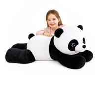 IKASA 78cm Giant Panda Stuffed Animal, Super Soft, Zipper-Free Teddy | Extra Plump Full Body Filling, Child-Safe One-Piece Design, Cute Hugging Pillow Gift for Kids, Girls & Adults