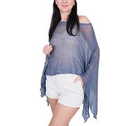 Ikat Mimosa Ladies Crochet Poncho Lace Fish Net Batwing Wrap Beach Cover Up