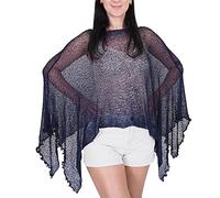 Ikat Mimosa Ladies Crochet Poncho Lace Fish Net Batwing Wrap Beach Cover Up